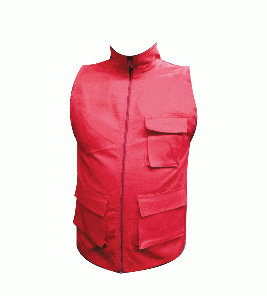 chaleco para hombre rojo