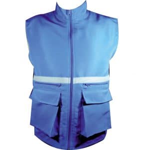 chaleco antifluido azul