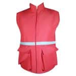 chaleco antifluido rojo