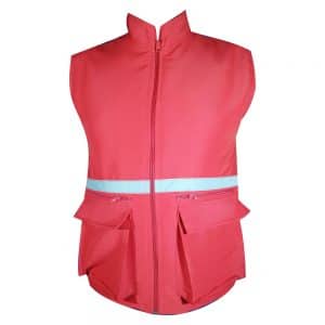 chaleco antifluido rojo