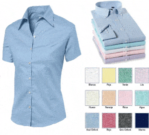 camisa dama en oxford