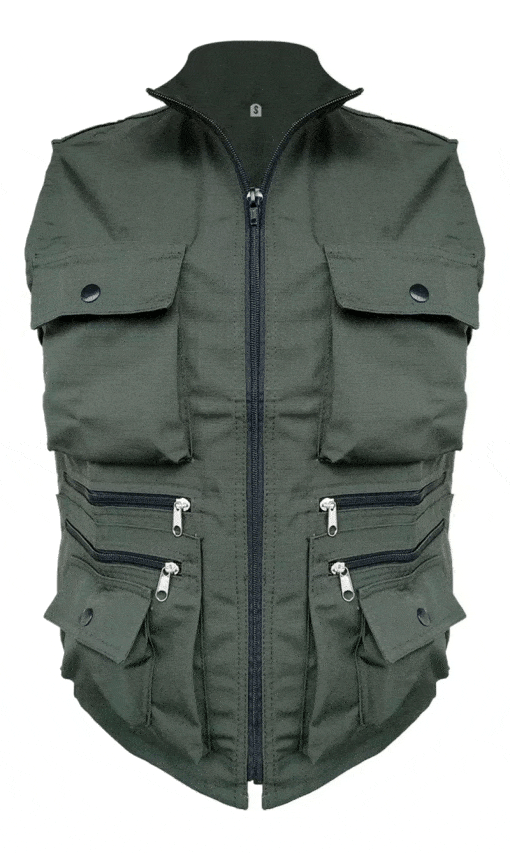 chaleco multibolsillos para hombre