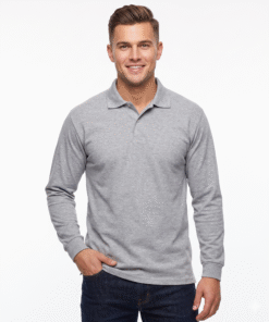 Camiseta Tipo Polo Manga Larga Franela Hombre